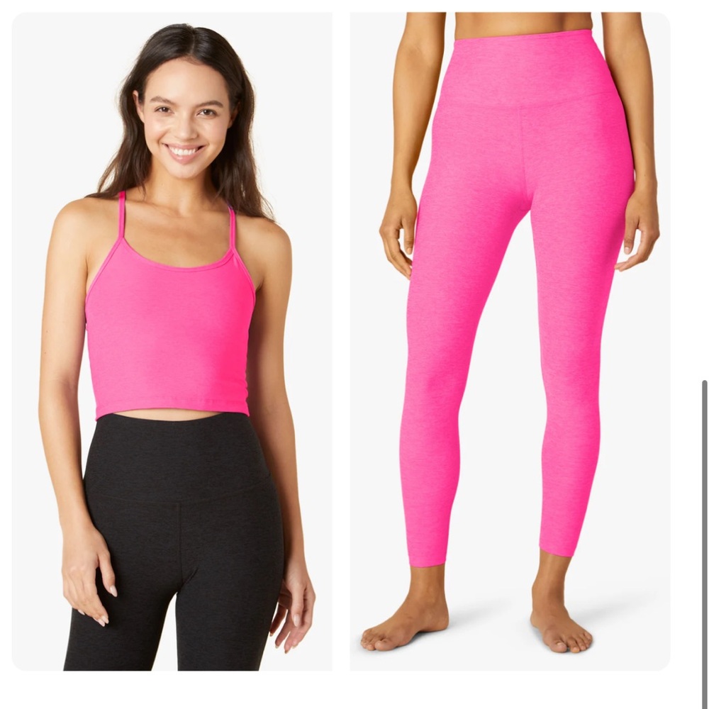 Beyond Yoga Spacedye Pink Hype Heather Set